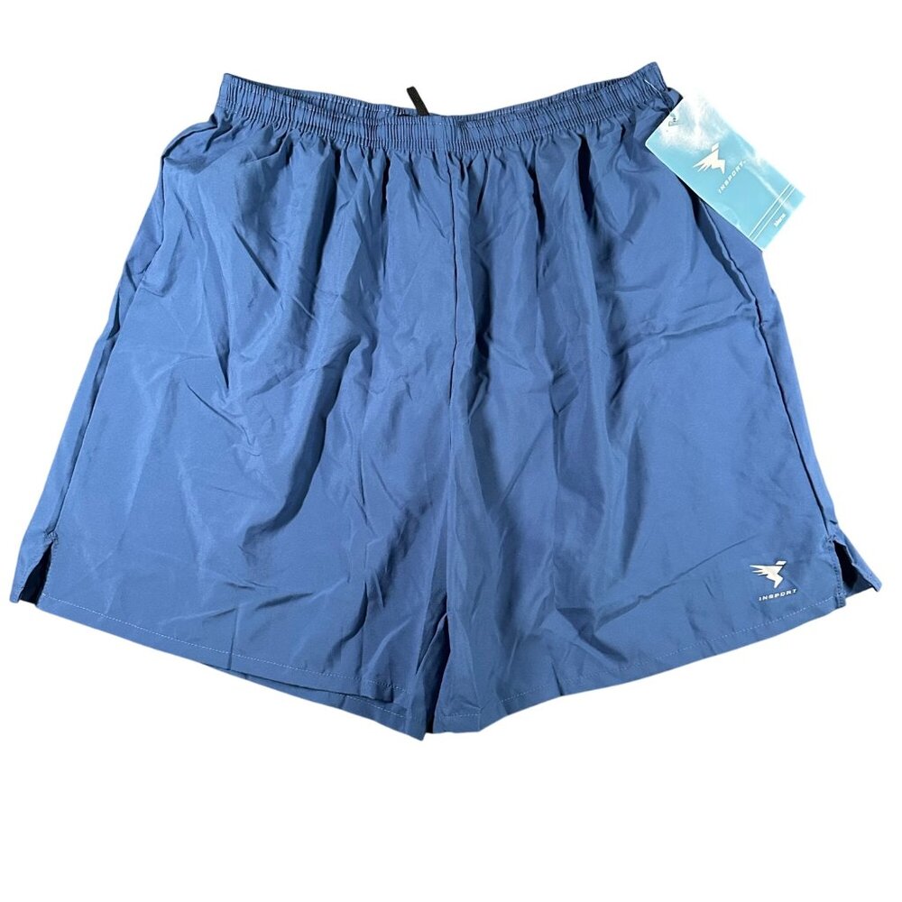Insport Athletic Shorts Mens XXL Light Blue Longrun Short Pull On Drawstring NWT